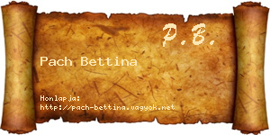 Pach Bettina névjegykártya