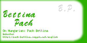 bettina pach business card